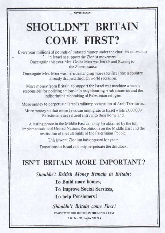 The advertisement that enraged the Board of Deputies of 'British' Jews